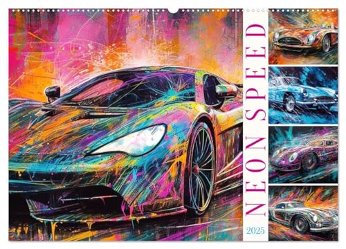 Neon Speed (Wandkalender 2025 DIN A2 quer), CALVENDO Monatskalender von CALVENDO