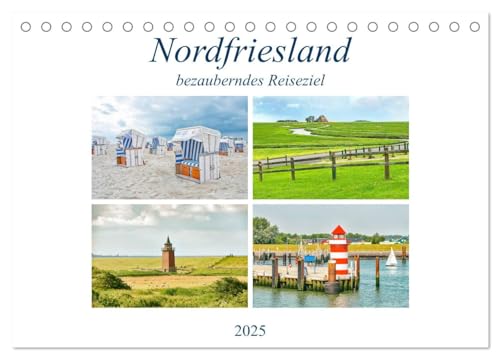 Nordfriesland - bezauberndes Reiseziel (Tischkalender 2025 DIN A5 quer), CALVENDO Monatskalender von CALVENDO