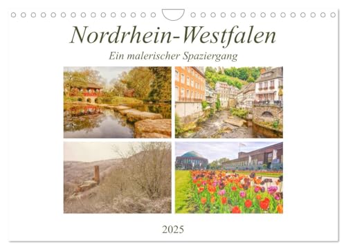 Nordrhein-Westfalen - Ein malerischer Spaziergang (Wandkalender 2025 DIN A4 quer), CALVENDO Monatskalender von CALVENDO