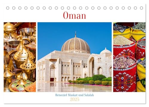 Oman - Reiseziel Maskat und Salalah (Tischkalender 2025 DIN A5 quer), CALVENDO Monatskalender von CALVENDO