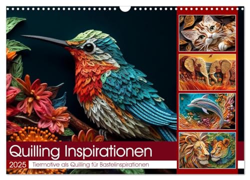 Quilling Inspirationen (Wandkalender 2025 DIN A3 quer), CALVENDO Monatskalender von CALVENDO