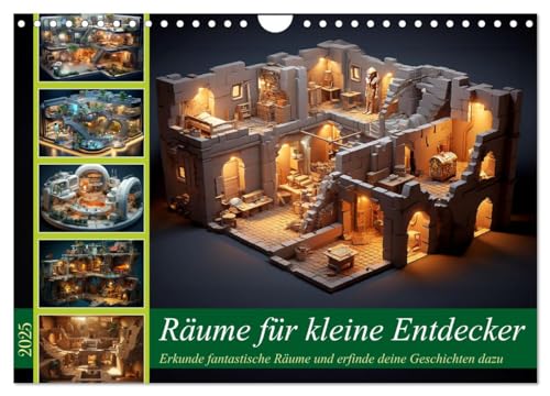 Räume für kleine Entdecker (Wandkalender 2025 DIN A4 quer), CALVENDO Monatskalender von CALVENDO