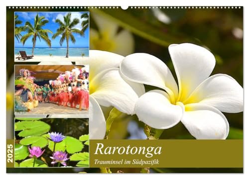 Rarotonga - Trauminsel im Südpazifik. (Wandkalender 2025 DIN A2 quer), CALVENDO Monatskalender von CALVENDO