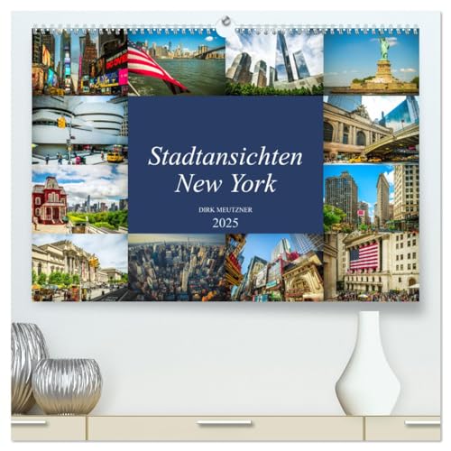 Stadtansichten New York (hochwertiger Premium Wandkalender 2025 DIN A2 quer), Kunstdruck in Hochglanz von CALVENDO