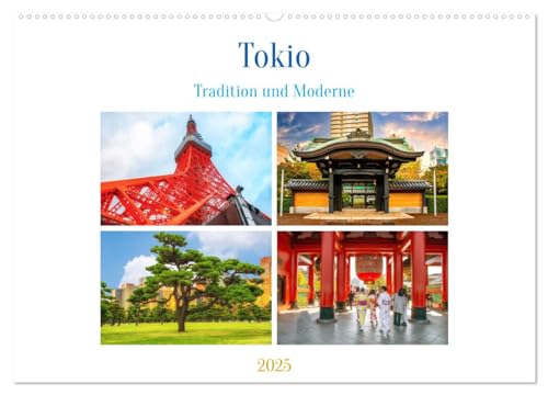 Tokio - Tradition und Moderne (Wandkalender 2025 DIN A2 quer), CALVENDO Monatskalender von CALVENDO