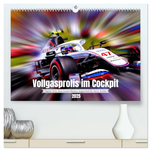 Vollgasprofis im Cockpit (hochwertiger Premium Wandkalender 2025 DIN A2 quer), Kunstdruck in Hochglanz: Motorsport jenseits von Tempo 300 (CALVENDO Sport) von Calvendo