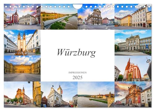 Würzburg Impressionen (Wandkalender 2025 DIN A4 quer), CALVENDO Monatskalender von CALVENDO