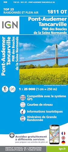 1811OT Pont-Audemer Tancarville: 1:25000 (TOP 25) von IGN Frankreich