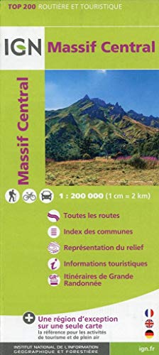 Massif Central 1:200 000 (TOP 200, Band 200204) von IGN Frankreich