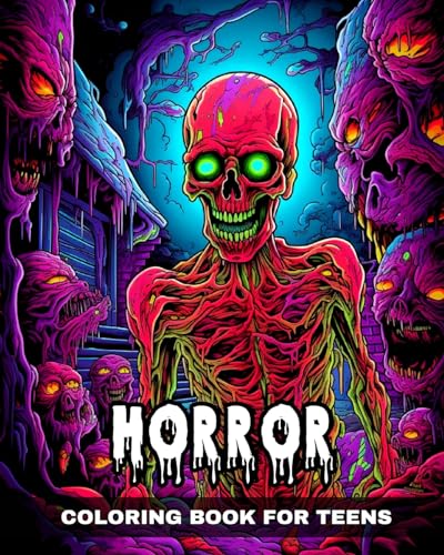 Horror Coloring Book for Teens: Scary and Creepy Coloring Pages Featuring Demons, Monsters and More von Blurb