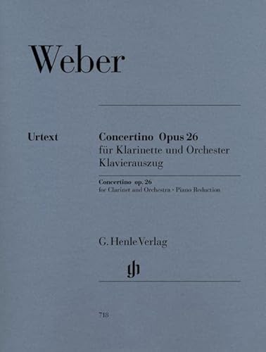 Concertino Es-Dur Op 26 Klar Orch. Klarinette, Klavier: Instrumentation: Clarinet and Piano, Clarinet Concertos (G. Henle Urtext-Ausgabe) von HENLE
