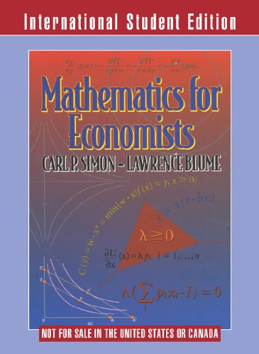 Mathematics for Economists von W. W. Norton & Company