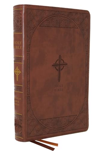 NABRE, New American Bible, Revised Edition, Catholic Bible, Large Print Edition, Leathersoft, Brown, Thumb Indexed, Comfort Print: Holy Bible