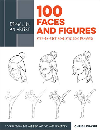Draw Like an Artist: 100 Faces and Figures: Step-by-Step Realistic Line Drawing *A Sketching Guide for Aspiring Artists and Designers* (1) von Bloomsbury