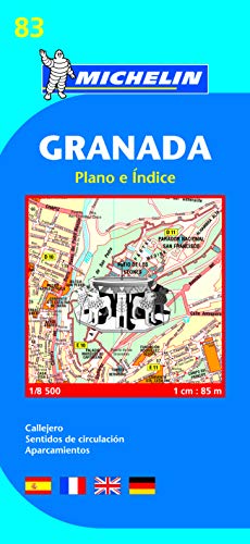 Michelin Karte Granada: Plano e Indice. Callejero, Sentidos de circulation, Aparcamientos (Planos Michelin)