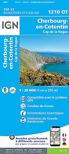1210OT Cherbourg-en-Cotentin.Cap de la Hague 1:25 000 (TOP 25) von IGN Frankreich