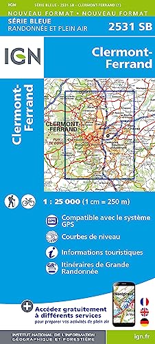 2531SB Clermont Ferrand (Série Bleue, Band 2531) von IGN Frankreich