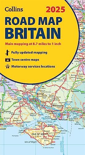 2025 Collins Road Map of Britain: Folded Road Map (Collins Road Atlas)