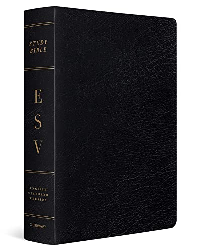 ESV Study Bible, Large Print (Black, Indexed): English Standard Version, Study, Large Print, Genuine Leather, Black