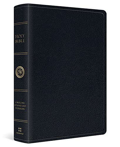 The Holy Bible: English Standard Version, Black, Genuine Leather, Wide Margin Bible