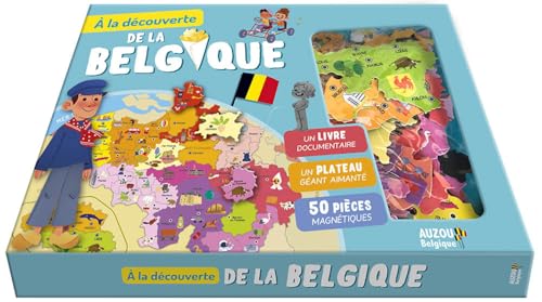 À la découverte de la Belgique: Un livre documentaire, un plateau géant aimanté, 50 pièces magnétiques von PHILIPPE AUZOU