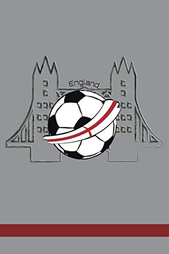 England: Fußball: DIN A5 | (6x9 inch) | blank (blanko) | Notizbuch | Notebook | 120 Seiten (120 pages)