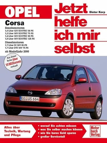 Opel Corsa C Benzin-und Dieselmotoren ab Modelljahr 2000: Benzinmotoren: 1,0 Liter 12V, ECOTEC 58 PS; 1,2 Liter 16V, ECOTEC 75 PS; 1,4 Liter 16V, ... DTI 16V 75 PS (Jetzt helfe ich mir selbst)