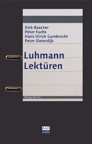 Luhmann Lektüren (Ableger) von Kulturverlag Kadmos
