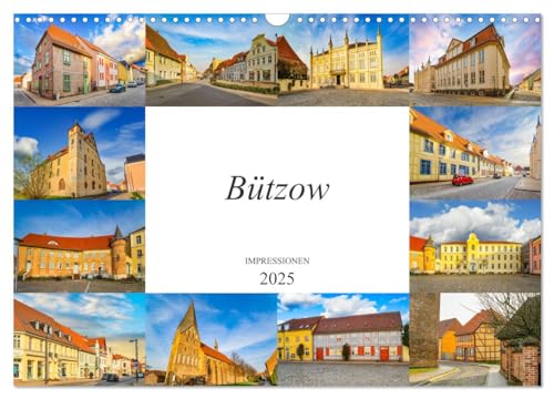 Bützow Impressionen (Wandkalender 2025 DIN A3 quer), CALVENDO Monatskalender von CALVENDO