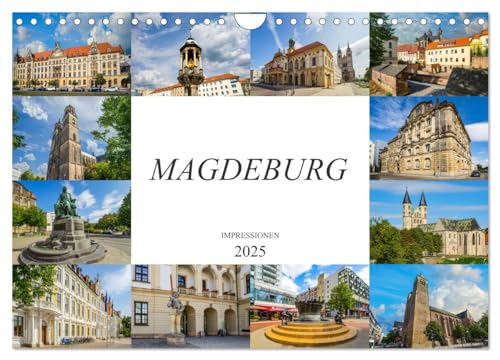 Magdeburg Impressionen (Wandkalender 2025 DIN A4 quer), CALVENDO Monatskalender