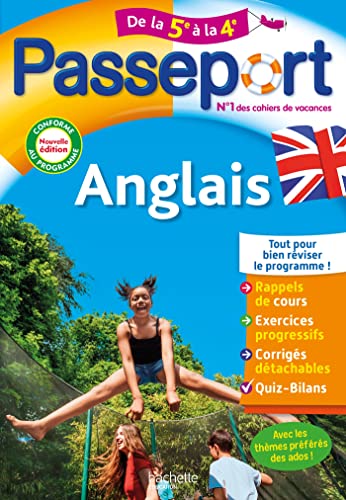 Passeport - Anglais - De la 5e à la 4e - Cahier de vacances 2024