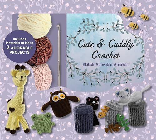 Cute and Cuddly Crochet Kit: Stitch Adorable Animals - Includes Materials to Make 2 Adorable Projects