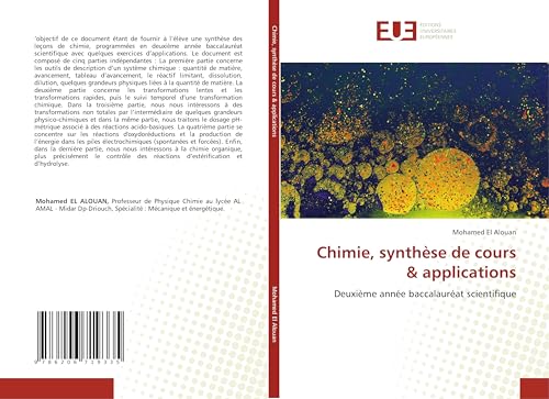 Chimie, synthèse de cours & applications: Deuxième année baccalauréat scientifique von Éditions universitaires européennes