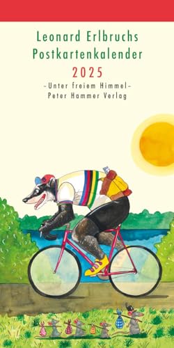 Leonard Erlbruchs Postkartenkalender 2025: Unter freiem Himmel von Peter Hammer Verlag