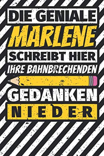 Notizbuch liniert: Marlene Geschenke lustiger Spruch Vorname