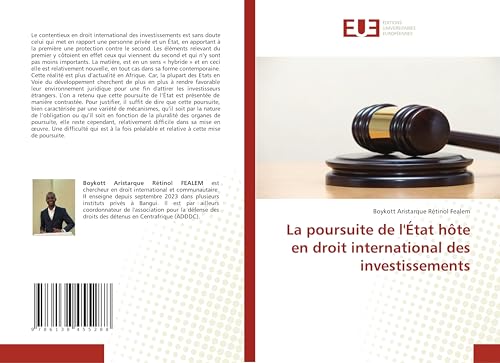 La poursuite de l'État hôte en droit international des investissements von Éditions universitaires européennes