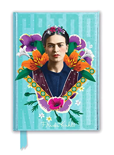 Premium Notizbuch DIN A5: Frida Kahlo, Blau: Unser hochwertiges, liniertes Blankbook mit festem, künstlerisch geprägtem Einband und Magnetverschluss (Premium Notizbuch DIN A 5 mit Magnetverschluss) von Flame Tree Gift