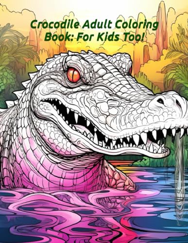 Crocodile Adult Coloring Book: For Kids Too! (Cheap coloring books, Band 64) von Independently published