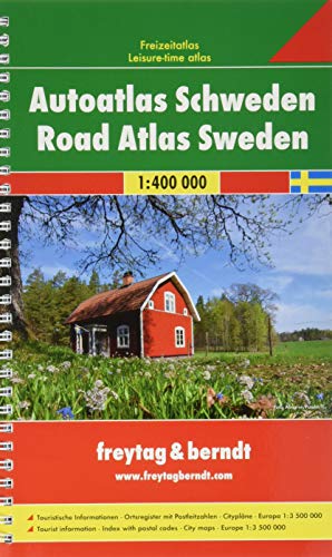 Schweden, Autoatlas 1:400.000: Touristische Informationen, Ortsregister mit Postleitzahlen, Citypläne, Europa (freytag & berndt Autoatlanten)