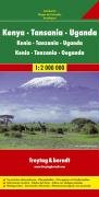 Freytag Berndt Autokarten, Kenya, Tanzania, Uganda: Mit Ortsverzeichnis. Mit Klimatabellen (Road Maps). 1:2 000 000