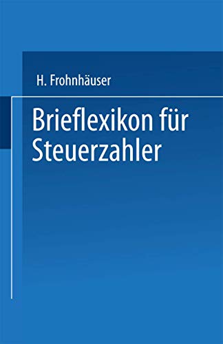 Brieflexikon für Steuerzahler (German Edition) von Gabler Verlag