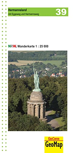Hermannsland mit Eggeweg und Hermannsweg Blatt 39, topographische Wanderkarte NRW: 1:25.000 (Geo Map)