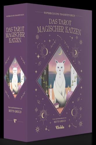 Das Tarot magischer Katzen (VIVIDA): Einblicke in Vergangenheit, Gegenwart und Zukunft gewinnen; Set mit Buch und 78 Karten von Edizioni White Star SrL