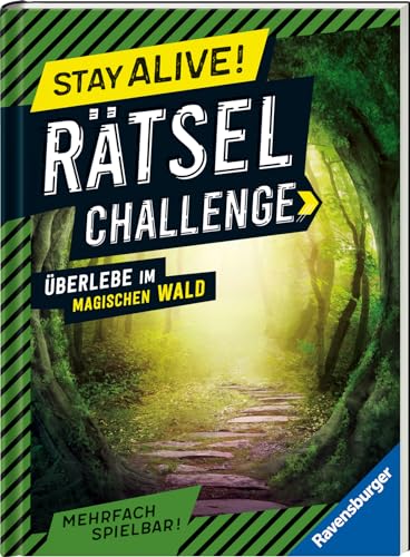 Ravensburger Stay alive! Rätsel-Challenge - Überlebe im magischen Wald - Rätselbuch für Gaming-Fans ab 8 Jahren