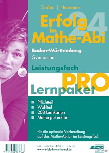 Erfolg im Mathe-Abi 2024 Lernpaket Leistungsfach 'Pro' Baden-Württemberg Gymnasium von Freiburger Verlag