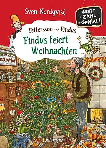 Pettersson und Findus. Findus feiert Weihnachten: Wort + Zahl = genial! Level 2. Erstlesebuch zum spielerischen Lernen von Lesen und Rechnen für Kinder ab 7 Jahren