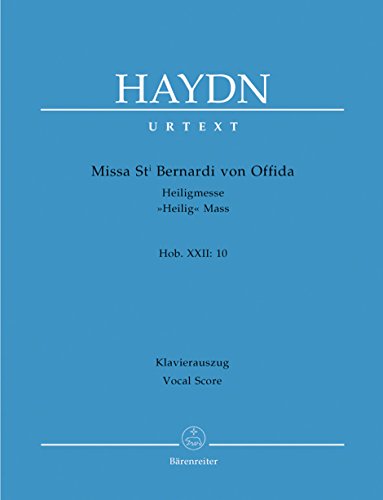 Missa St. Bernardi von Offida Hob. XXII:10 <i>Heilig-Messe</i>. Klavierauszug vokal, Urtextausgabe