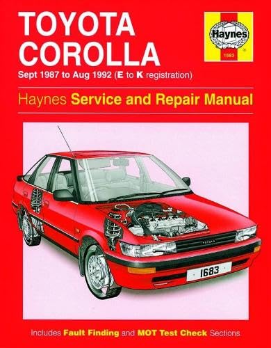 Toyota Corolla Service And Repair Manual: 87-92