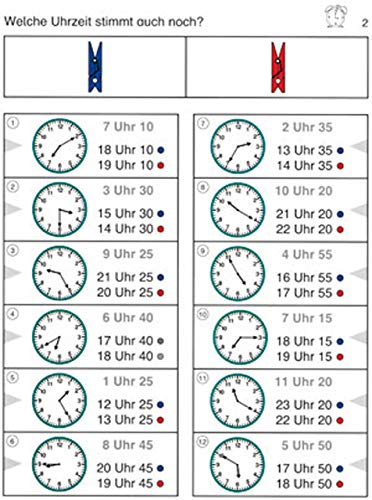 Wie viel Uhr ist es?: (3. und 4. Klasse) (Bergedorfer® Colorclips) von Persen Verlag i.d. AAP