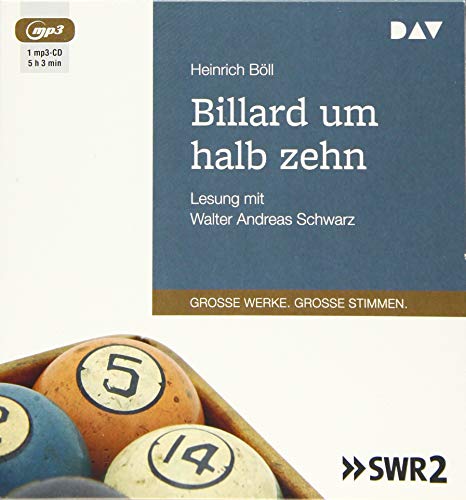 Billard um halb zehn: Lesung mit Walter Andreas Schwarz (1 mp3-CD) von Der Audio Verlag, Dav